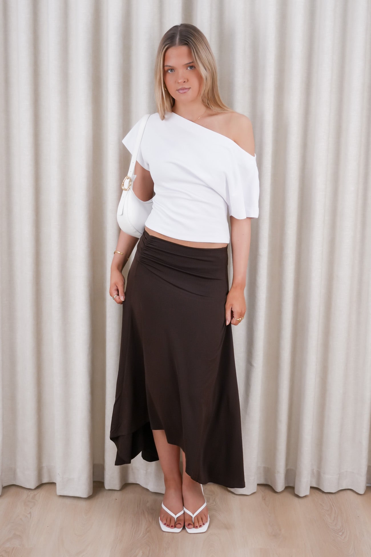 Miva Midi Skirt Chocolate