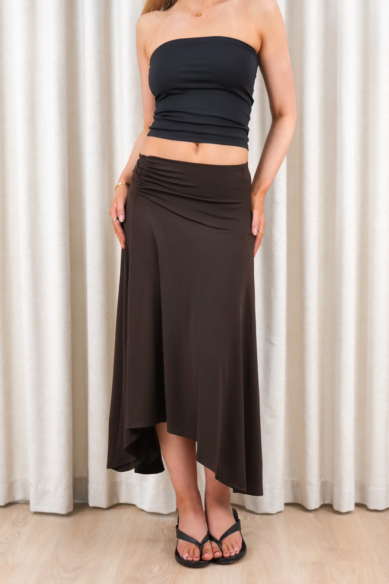 Miva Midi Skirt Chocolate