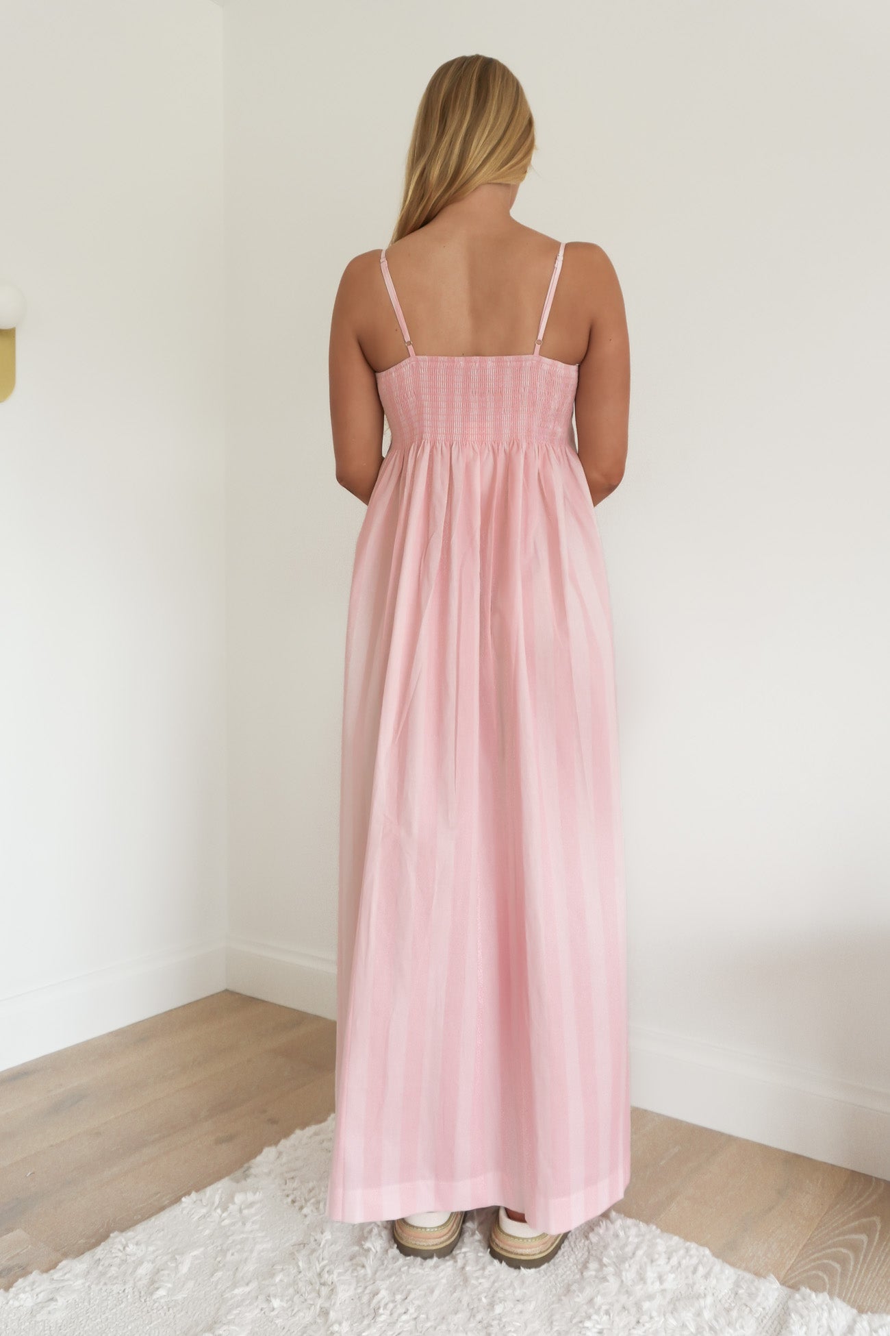 Molly Maxi Dress Pink Stripe