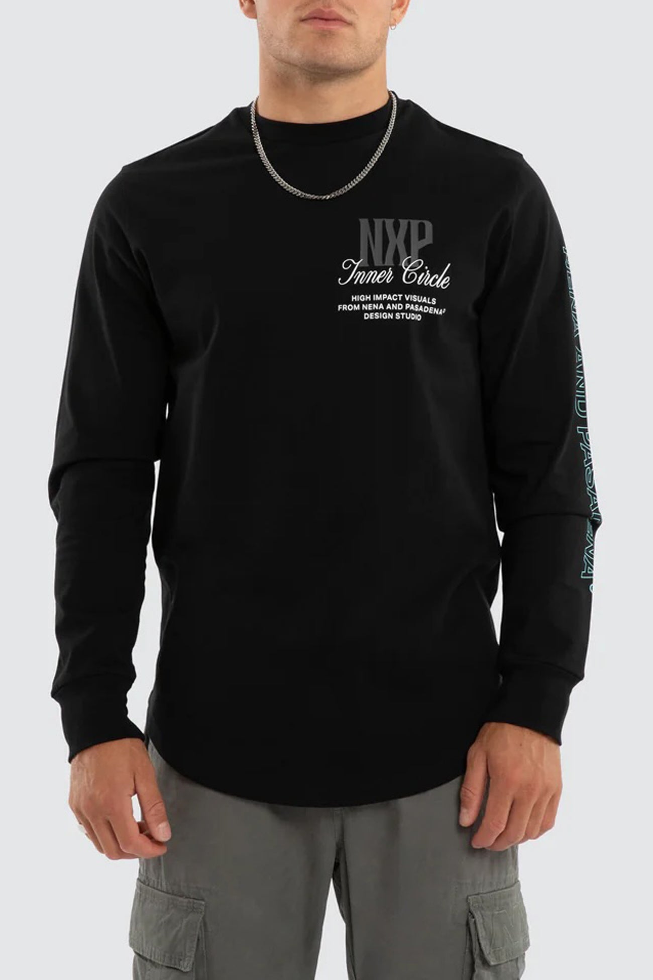 Dynamic Dual Curved Long Sleeve Tee Jet Black