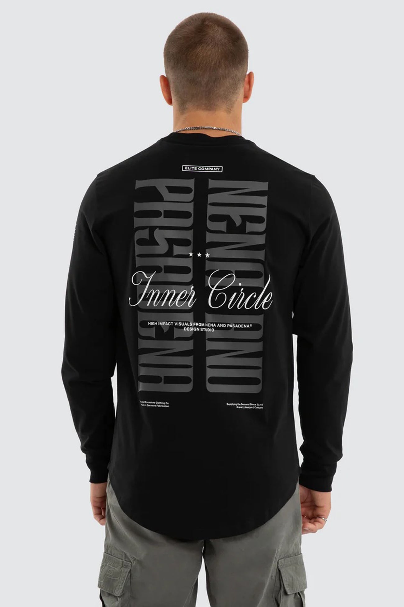 Dynamic Dual Curved Long Sleeve Tee Jet Black