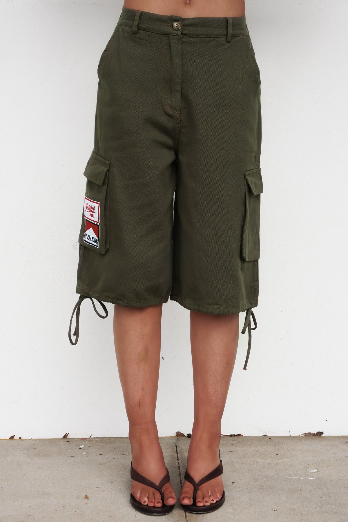 Naomie Cargo Jort Khaki
