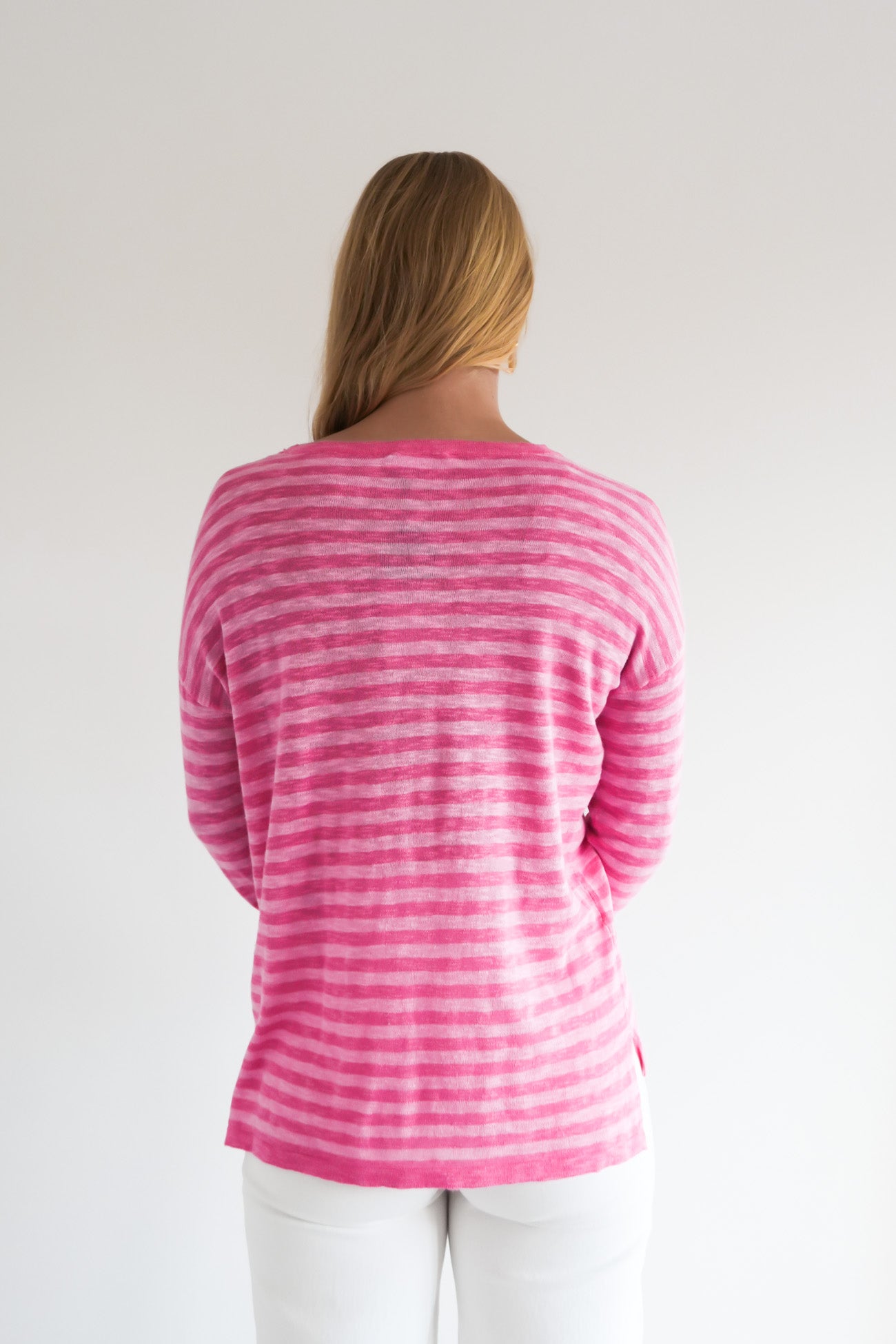 Natasha Knit Top Blush Stripe