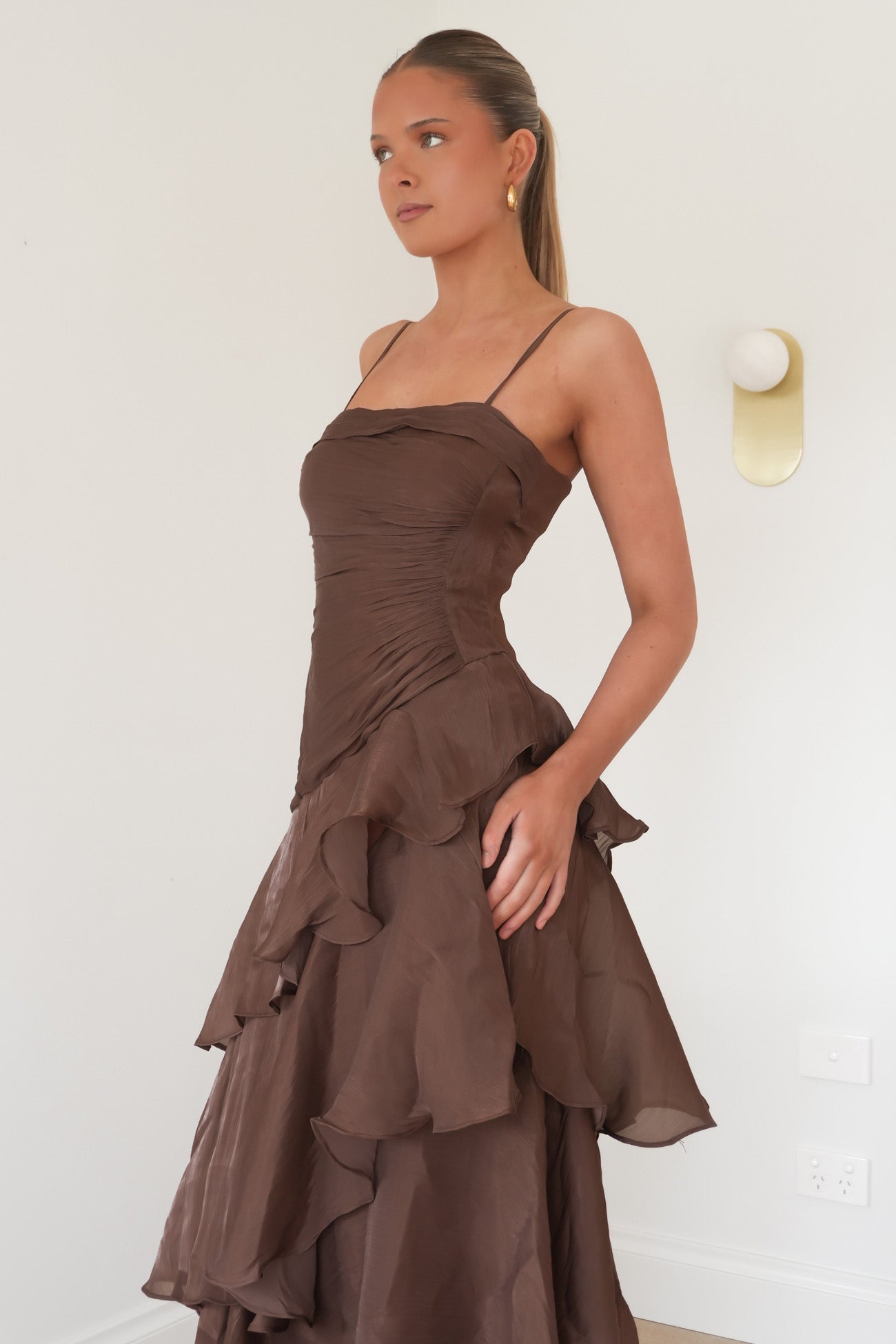Nesta Midi Dress Chocolate