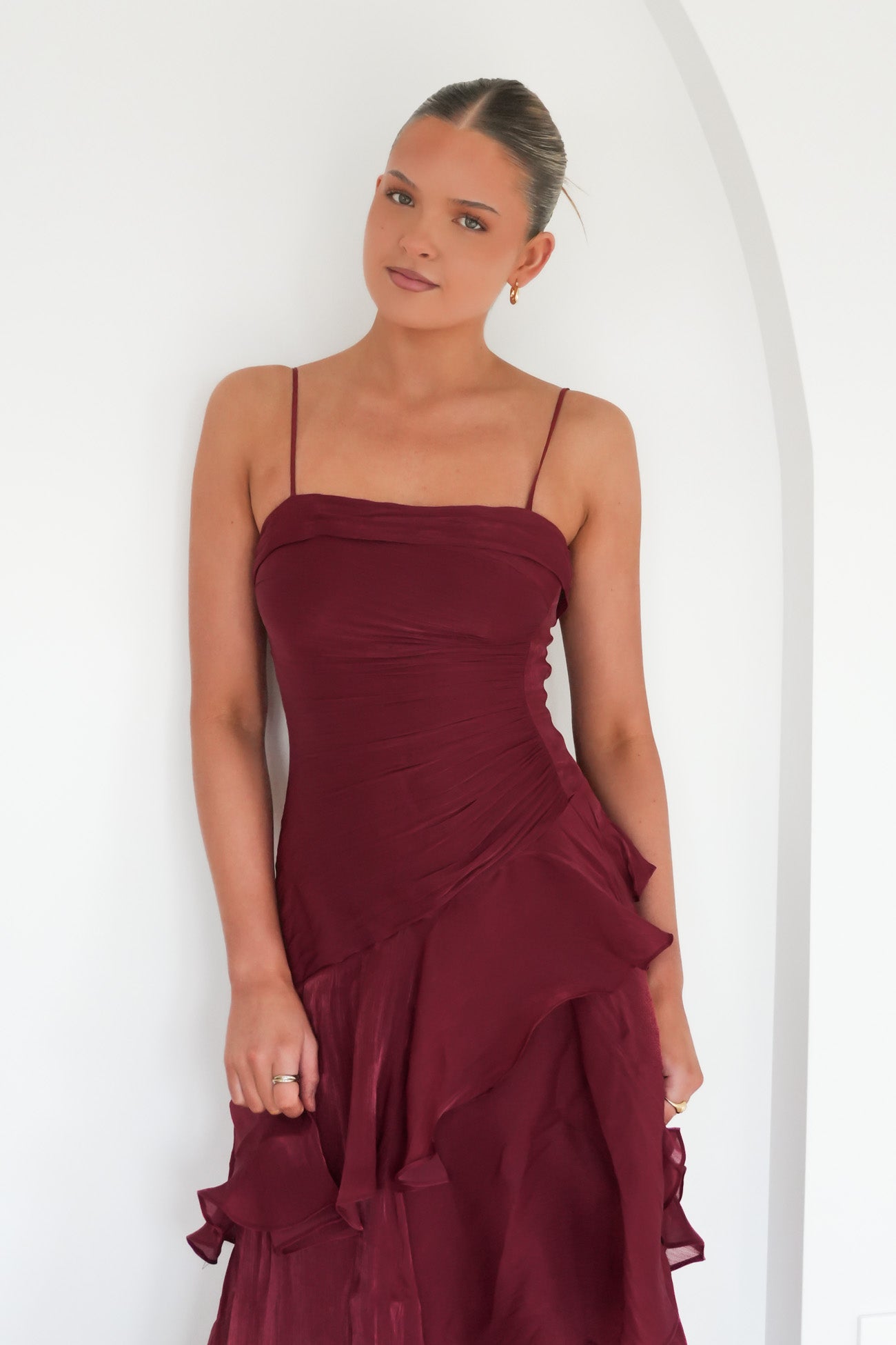 Nesta Midi Dress Wine