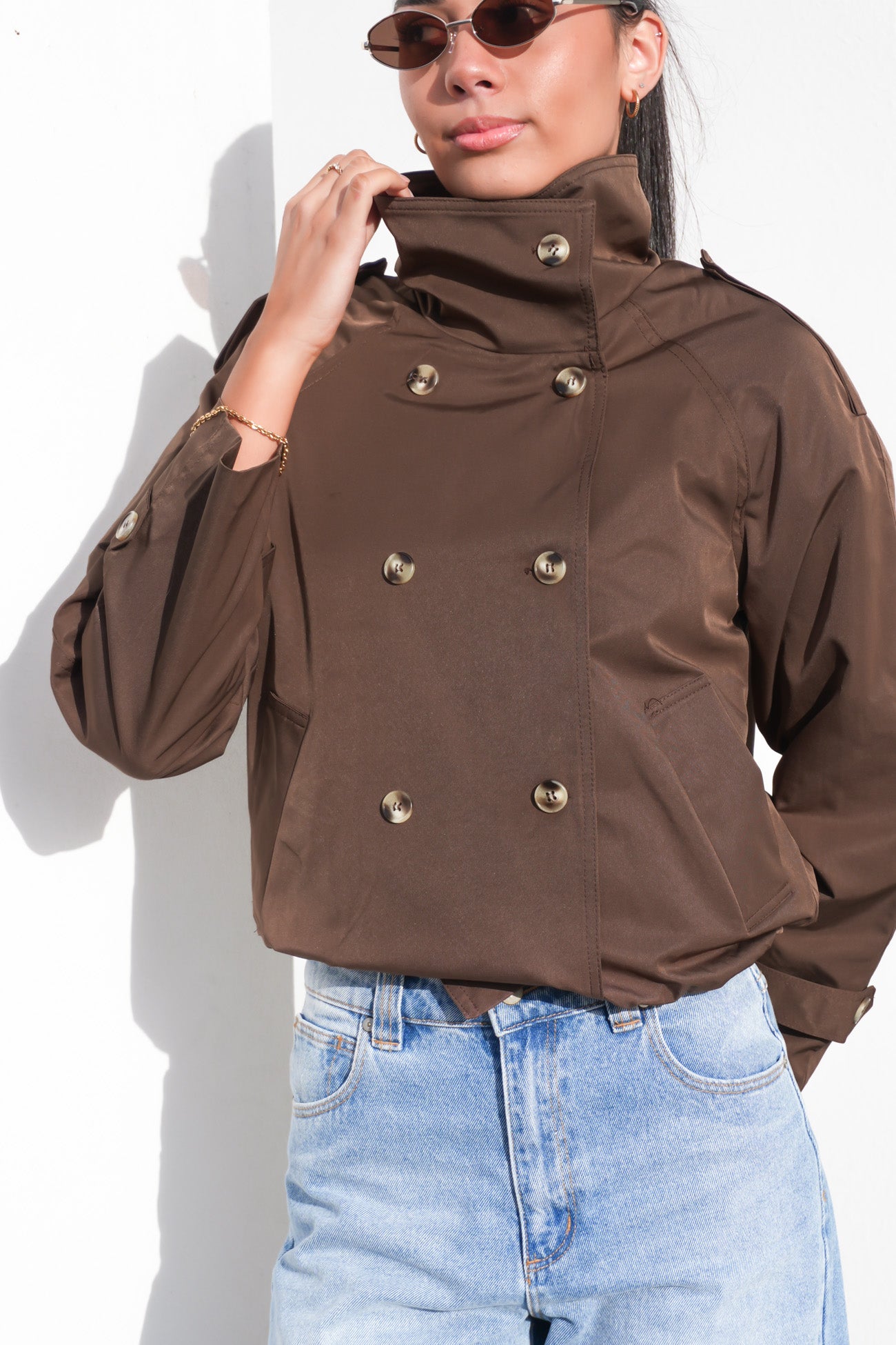 Niamh Funnel Jacket Chocolate