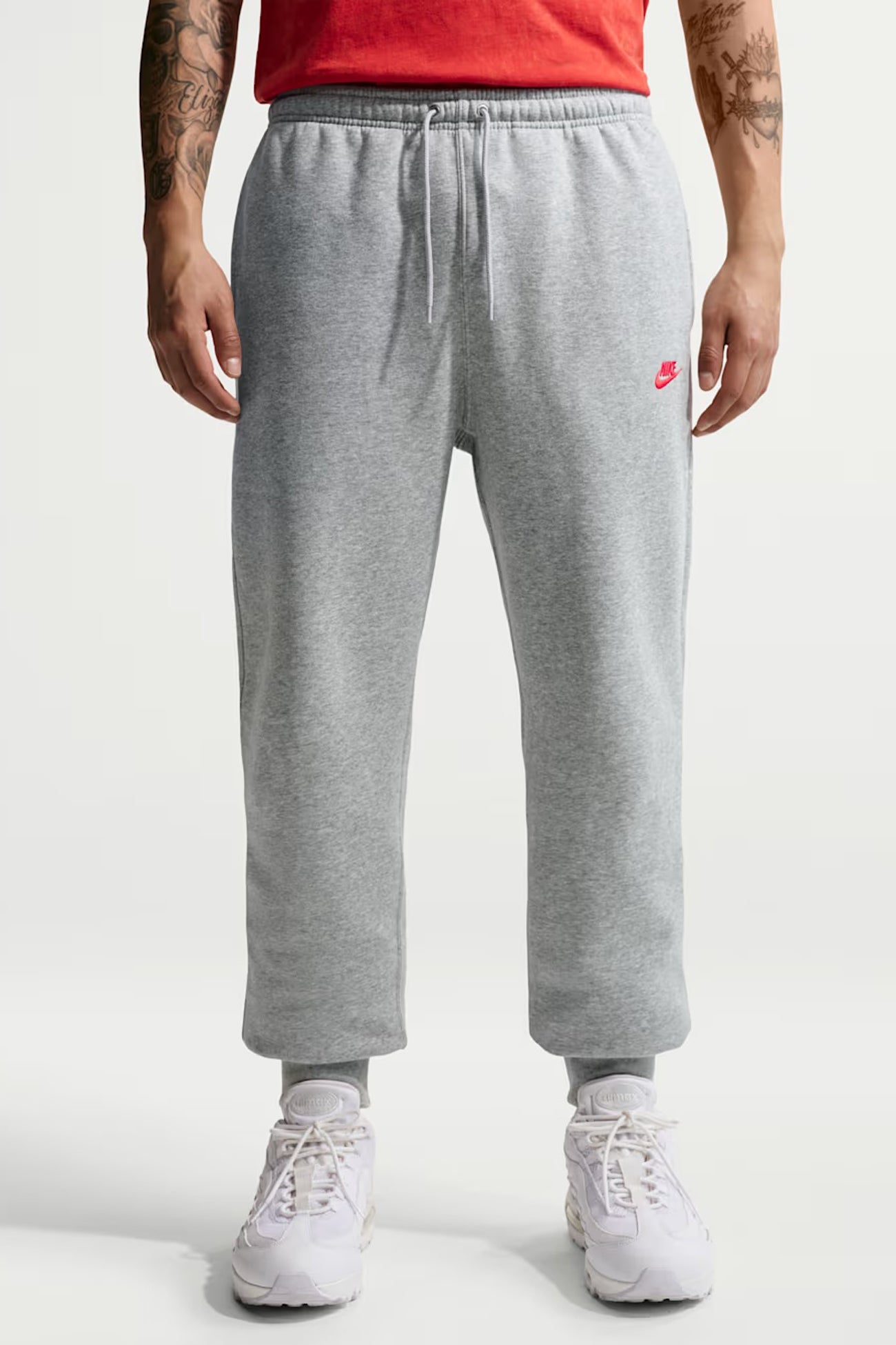 Nike Club BB Jogger Dark Grey Heather Univerity Red