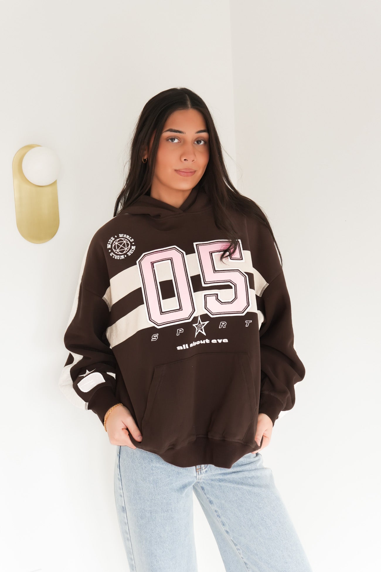 Ninety Five Relaxed Hoodie Brown