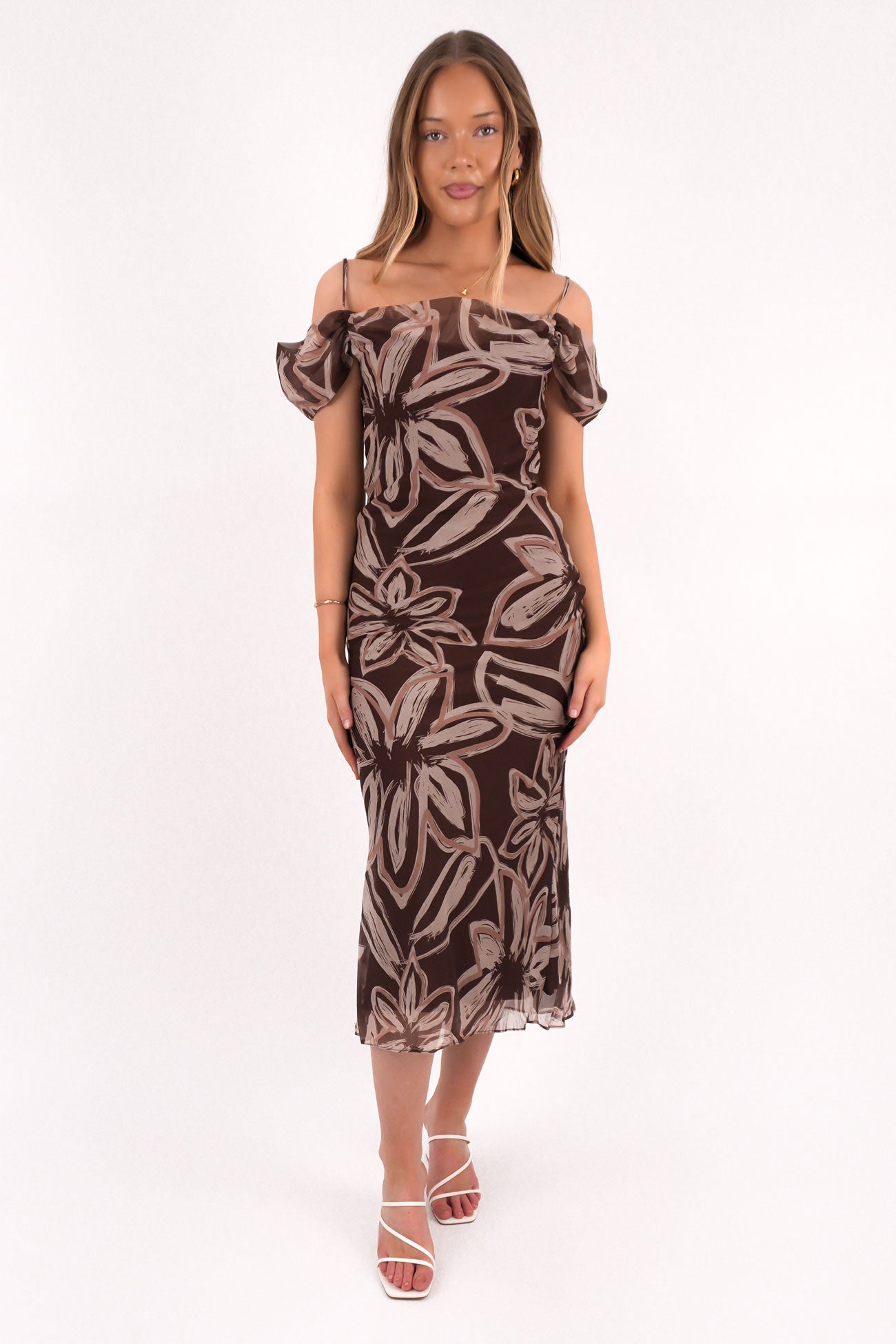 Nydia Midi Dress Chocolate