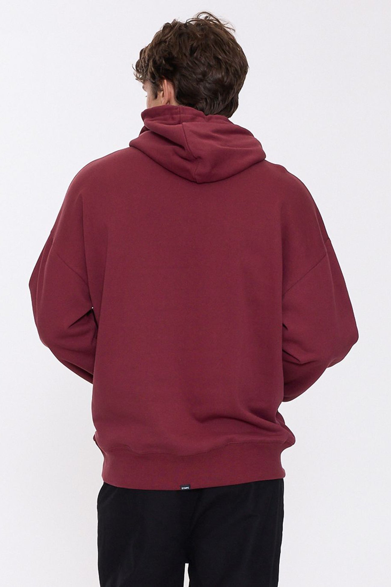 Minimal Thrills Slouch Pull On Hood New Maroon