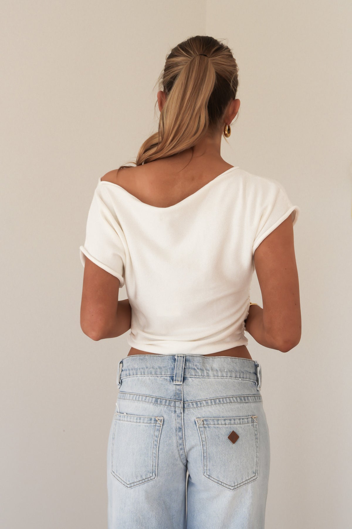 Orla Off The Shoulder Top Vintage White