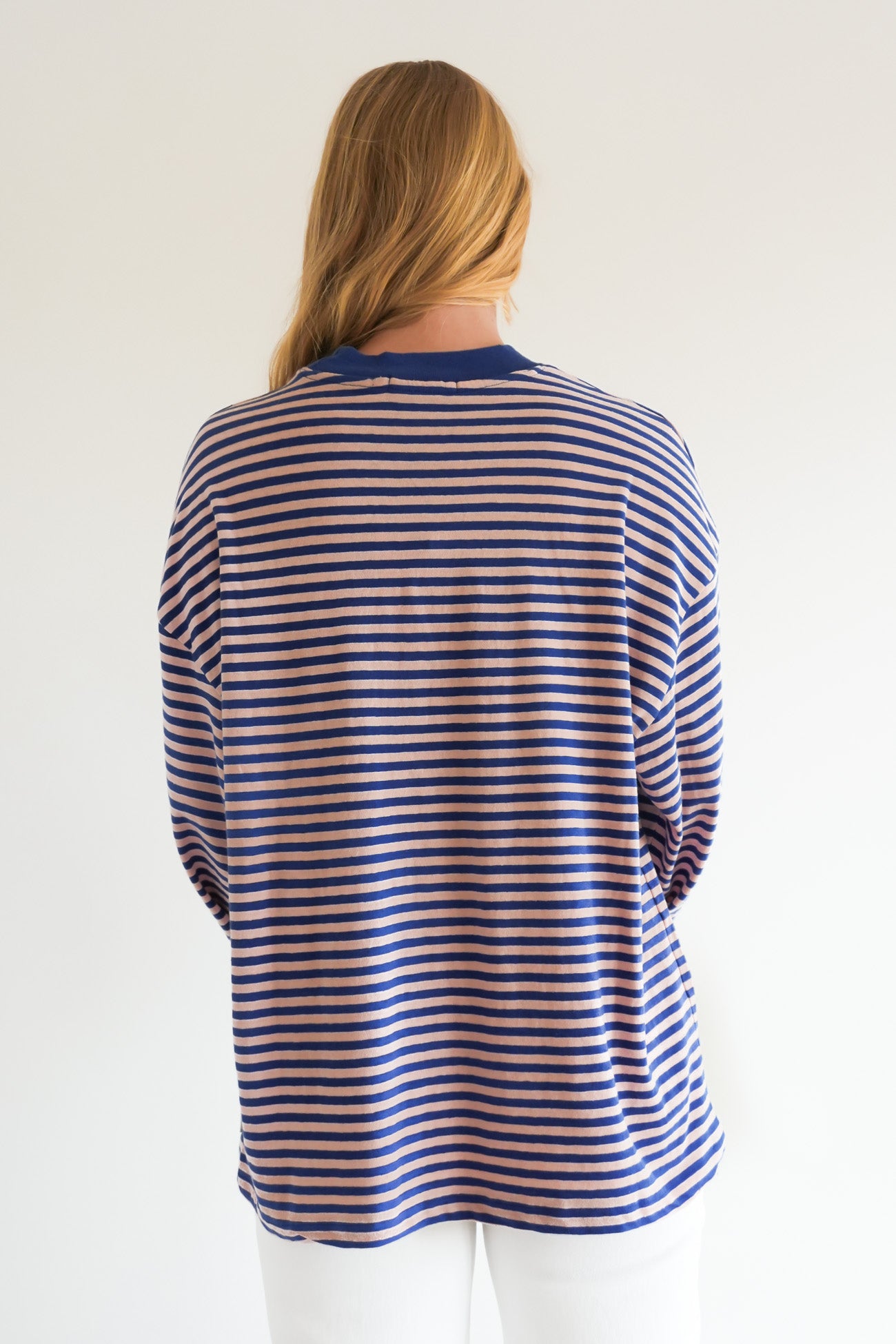Paloma Long Sleeve Stripe Tee Blue