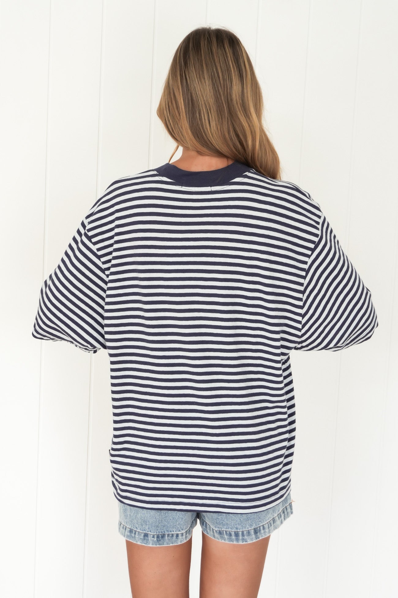 Paloma Oversized Stripe Tee Nautical