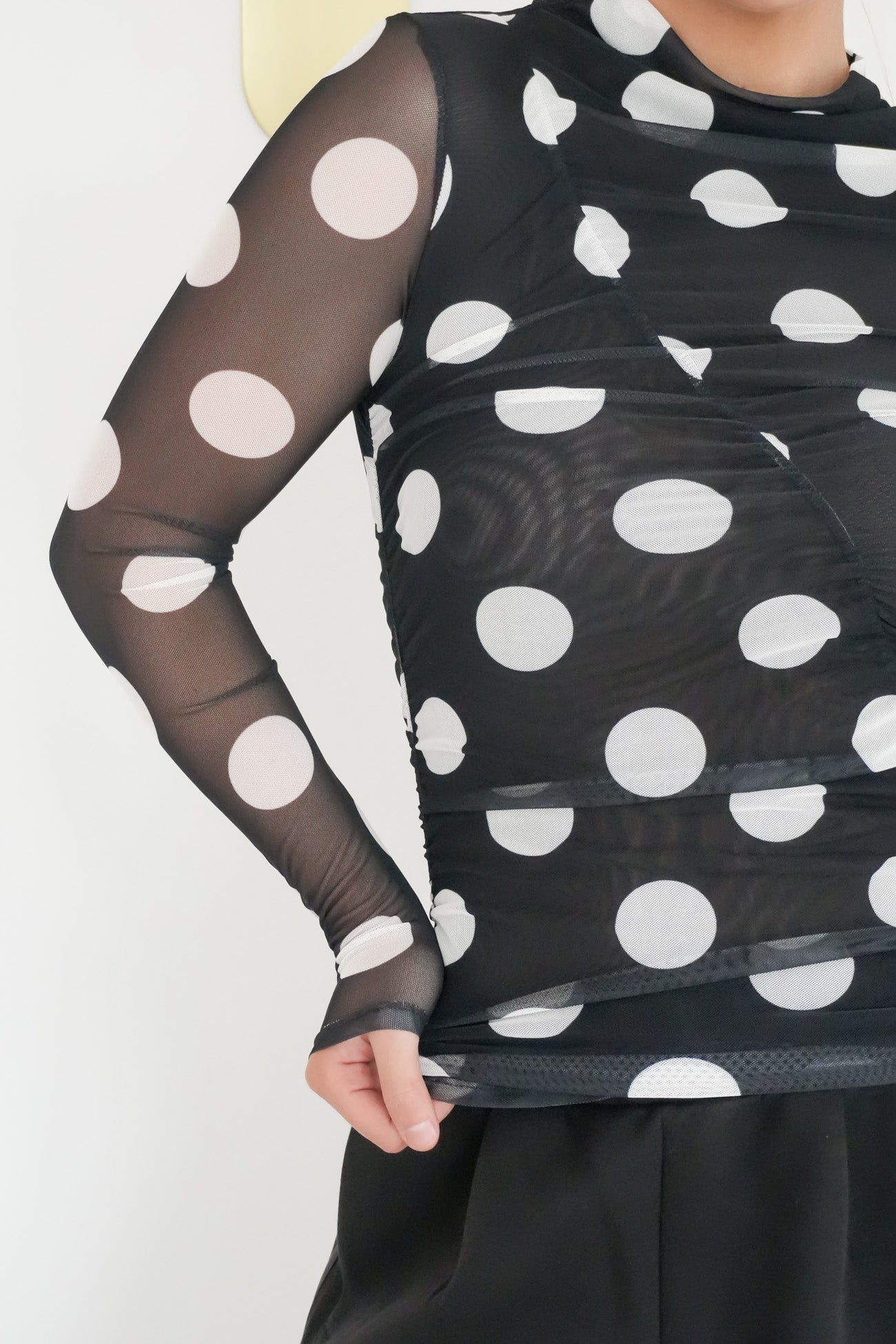 Pammie Seamed Mesh Top Spot