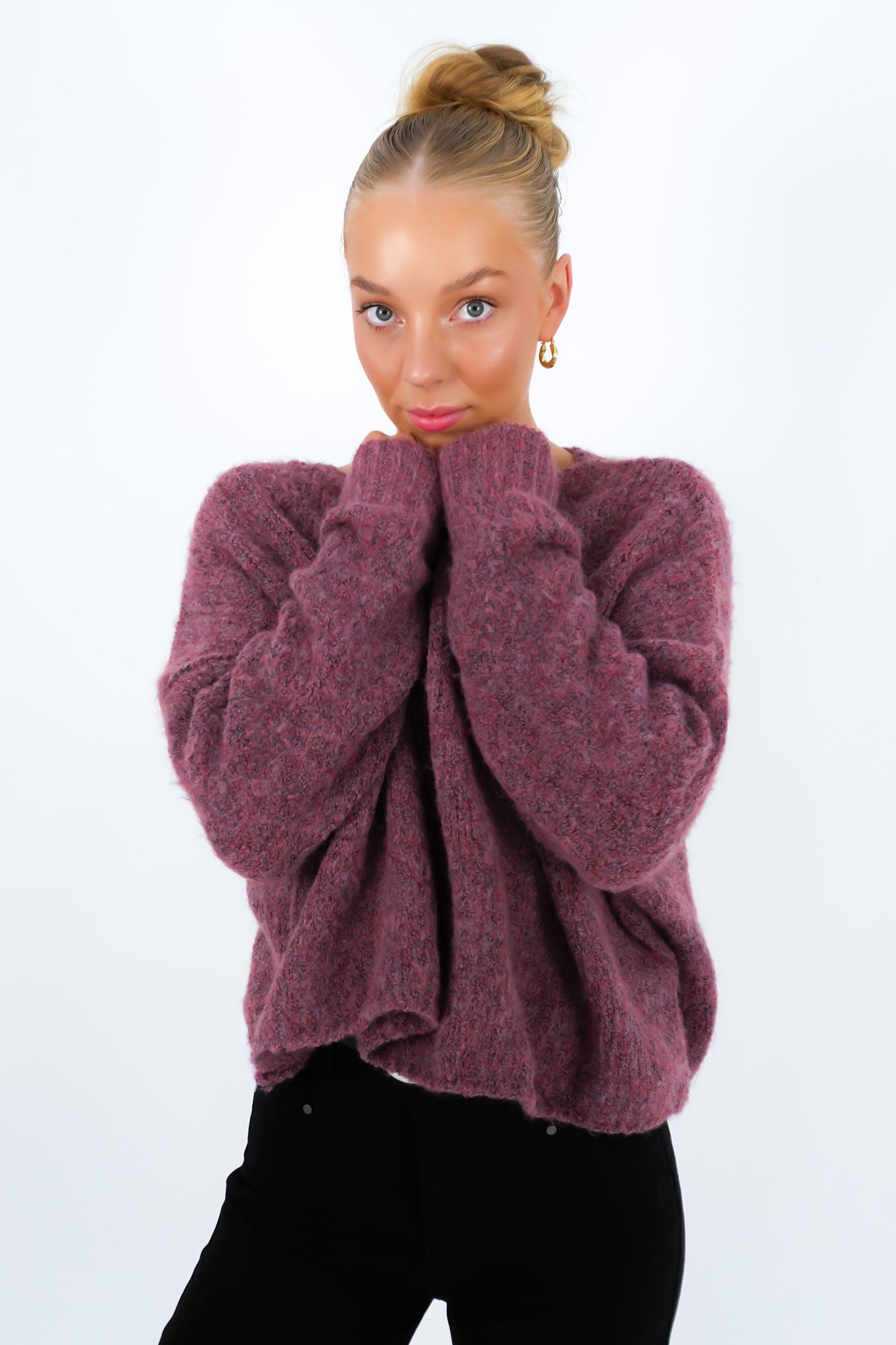 Parson Knit Jumper Wine