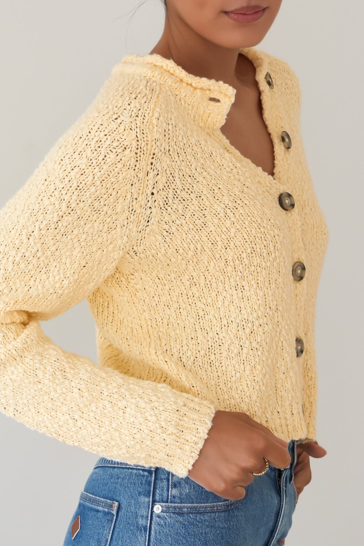 Polly Knit Cardi Yellow