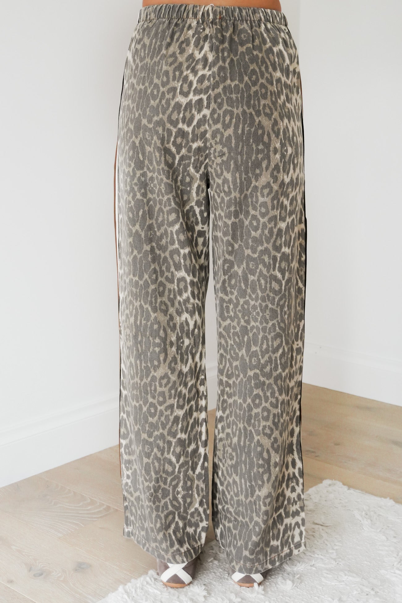 Portland Denim Pant Leopard Chocolate