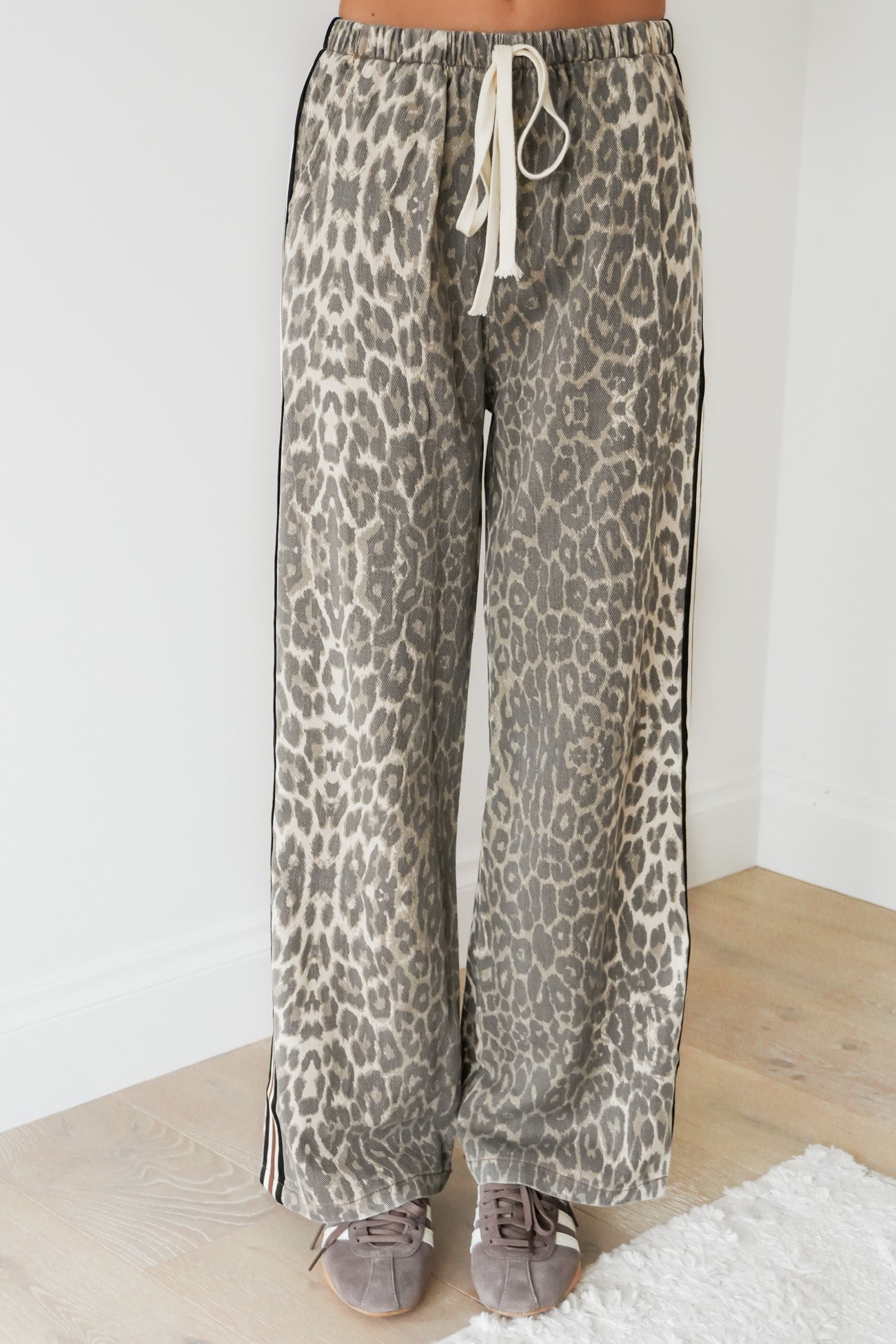 Portland Denim Pant Leopard Chocolate