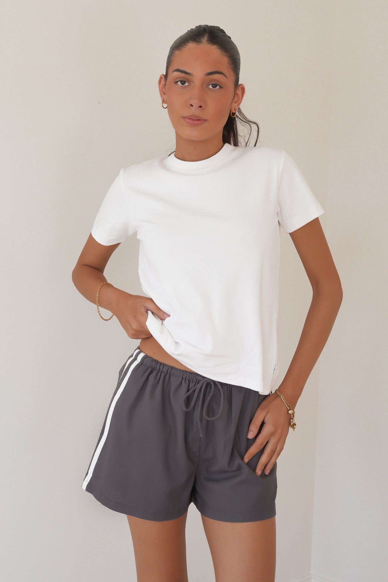 Premier Panel Short Charcoal