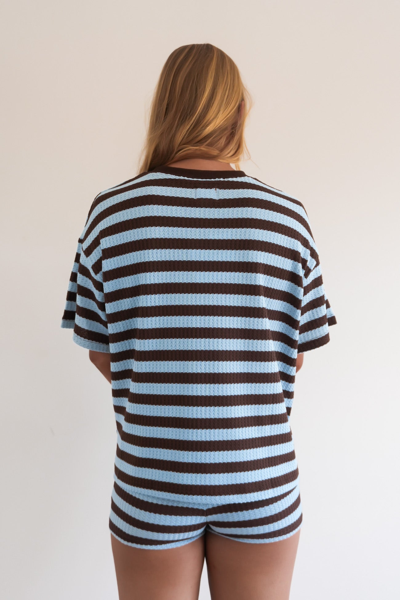 Rae Set Chocolate Blue Stripe