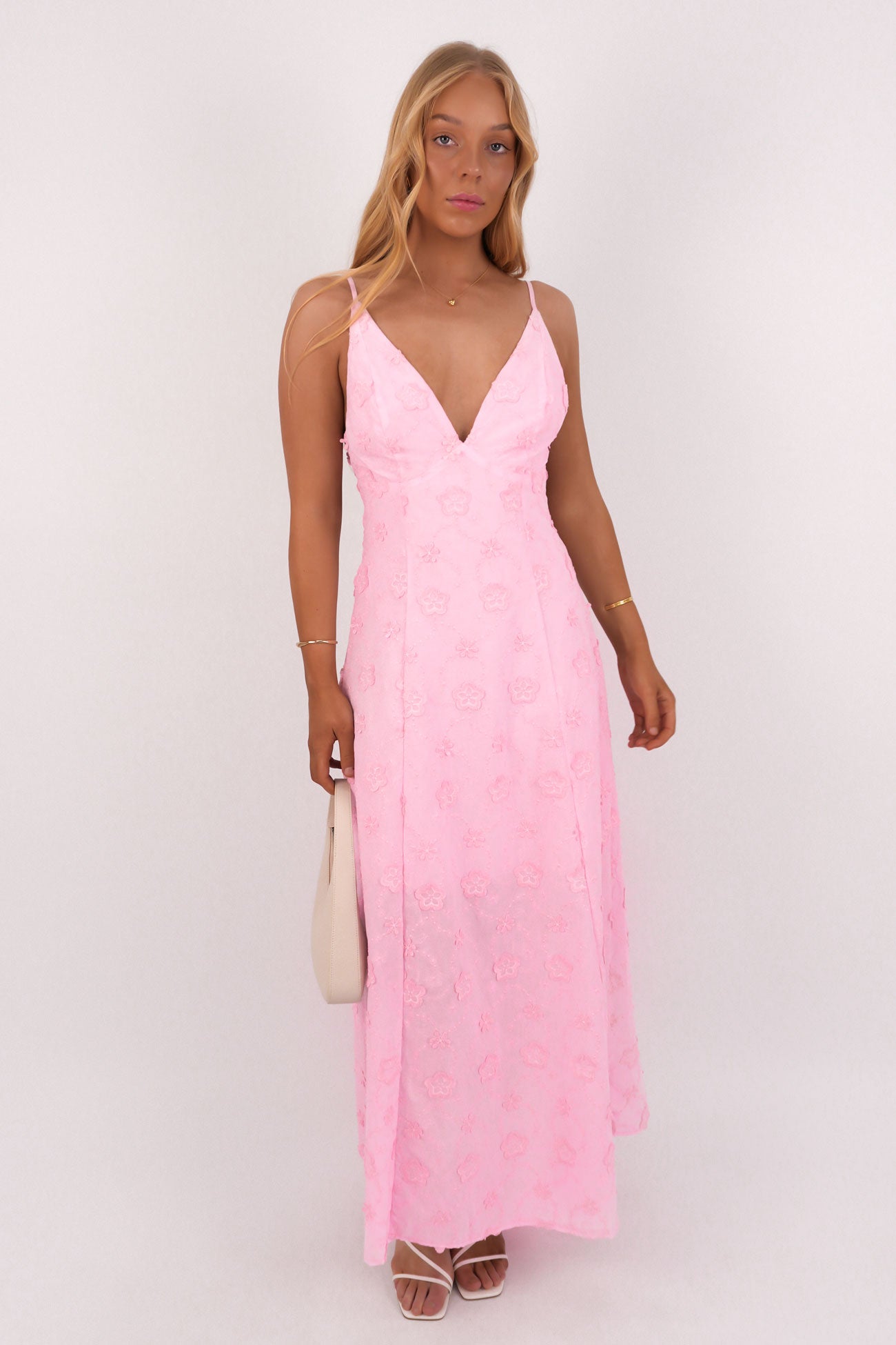 Raylie Midi Dress Pink
