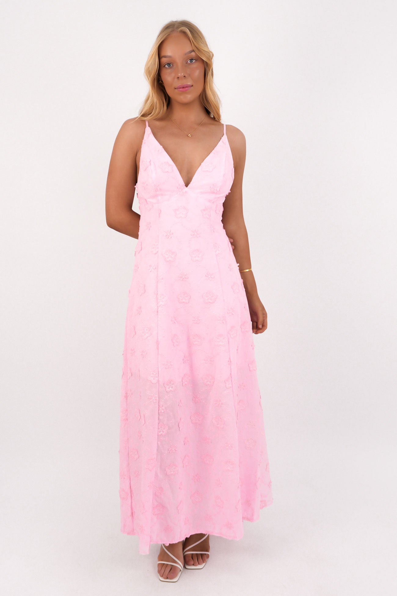 Raylie Midi Dress Pink