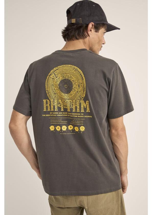 Record Vintage Short Sleeve T-Shirt Vintage Black