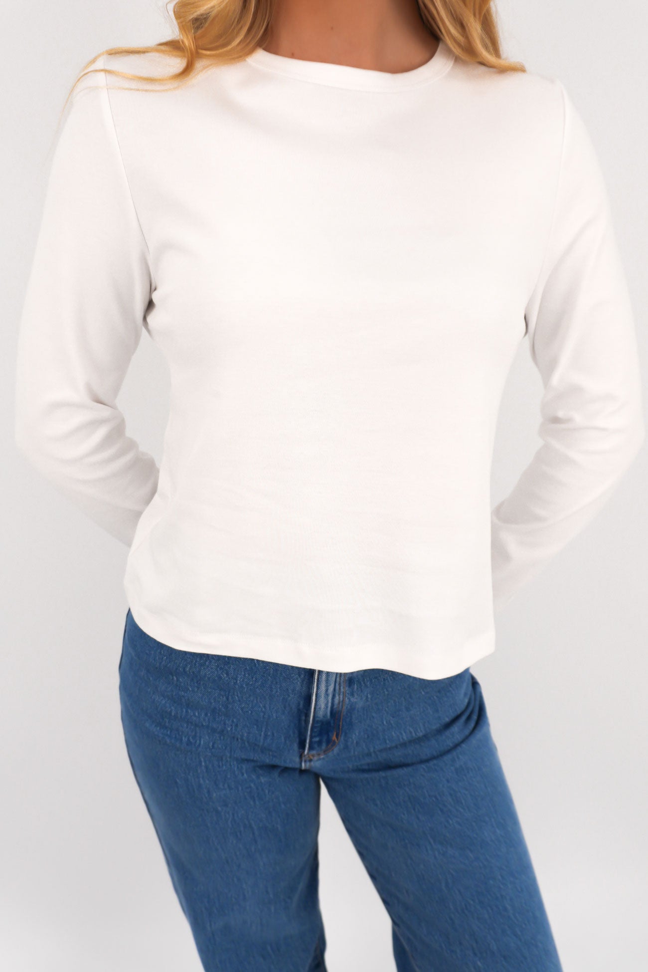 Regular Long Sleeve Tee White