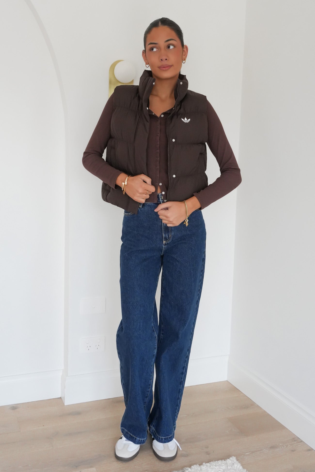 Regular Padded Gilet Aurora Coffee