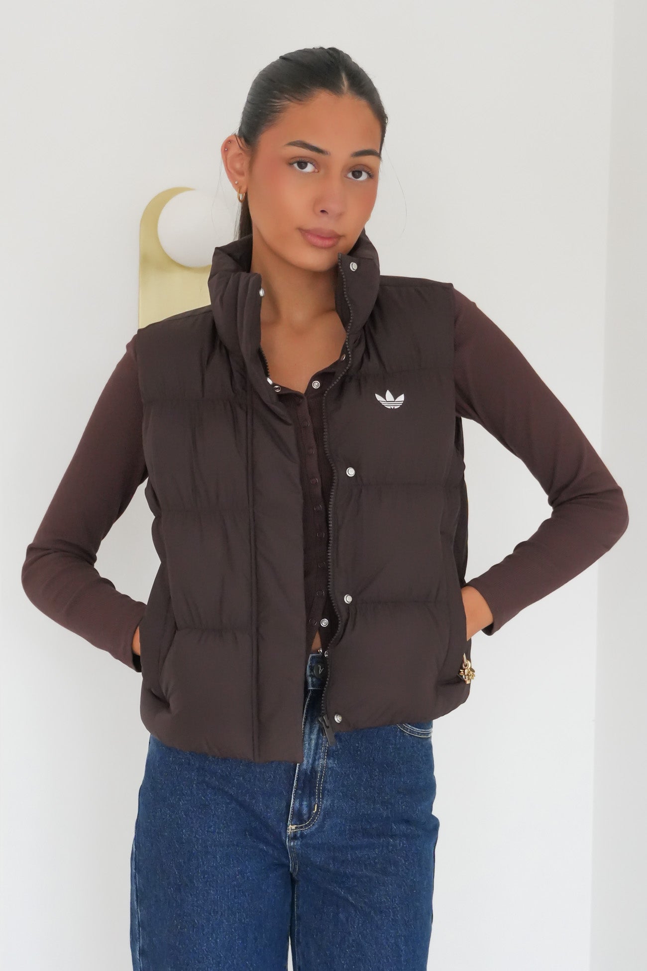 Regular Padded Gilet Aurora Coffee
