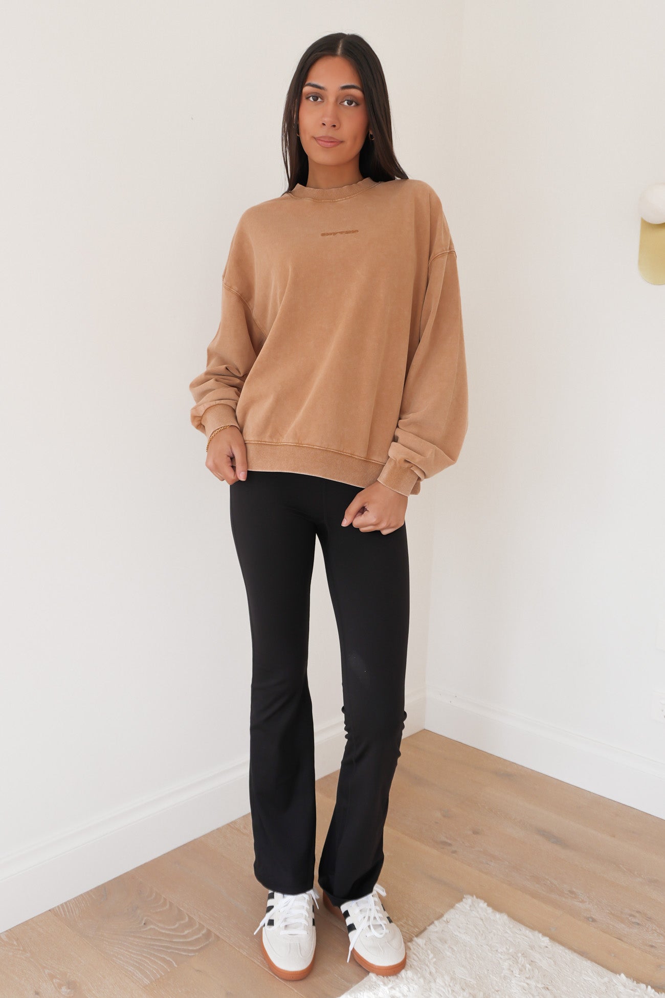 Rhythm Salt Wash Crew Neck Fleece Sand