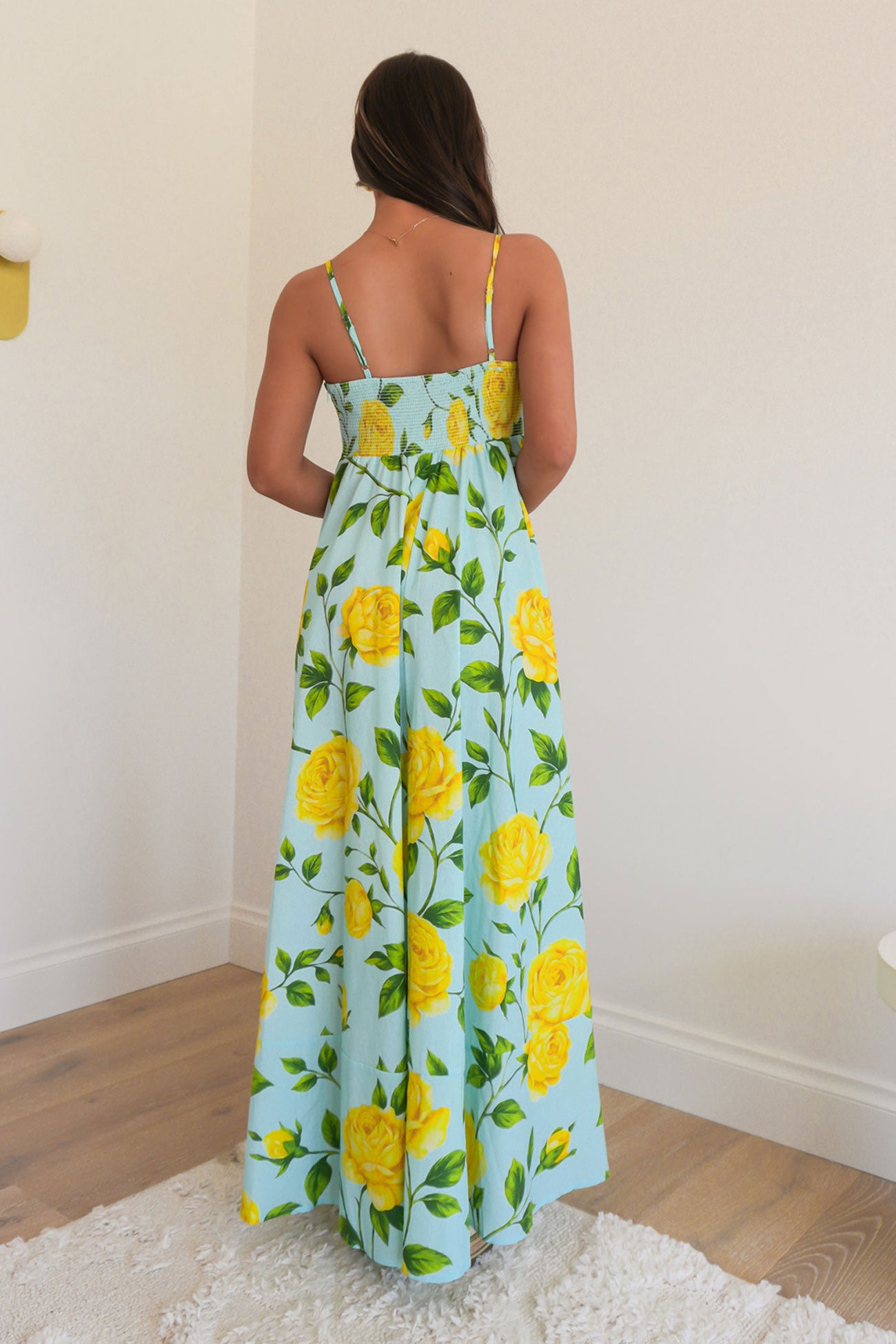 Riley Maxi Dress Lemon Floral