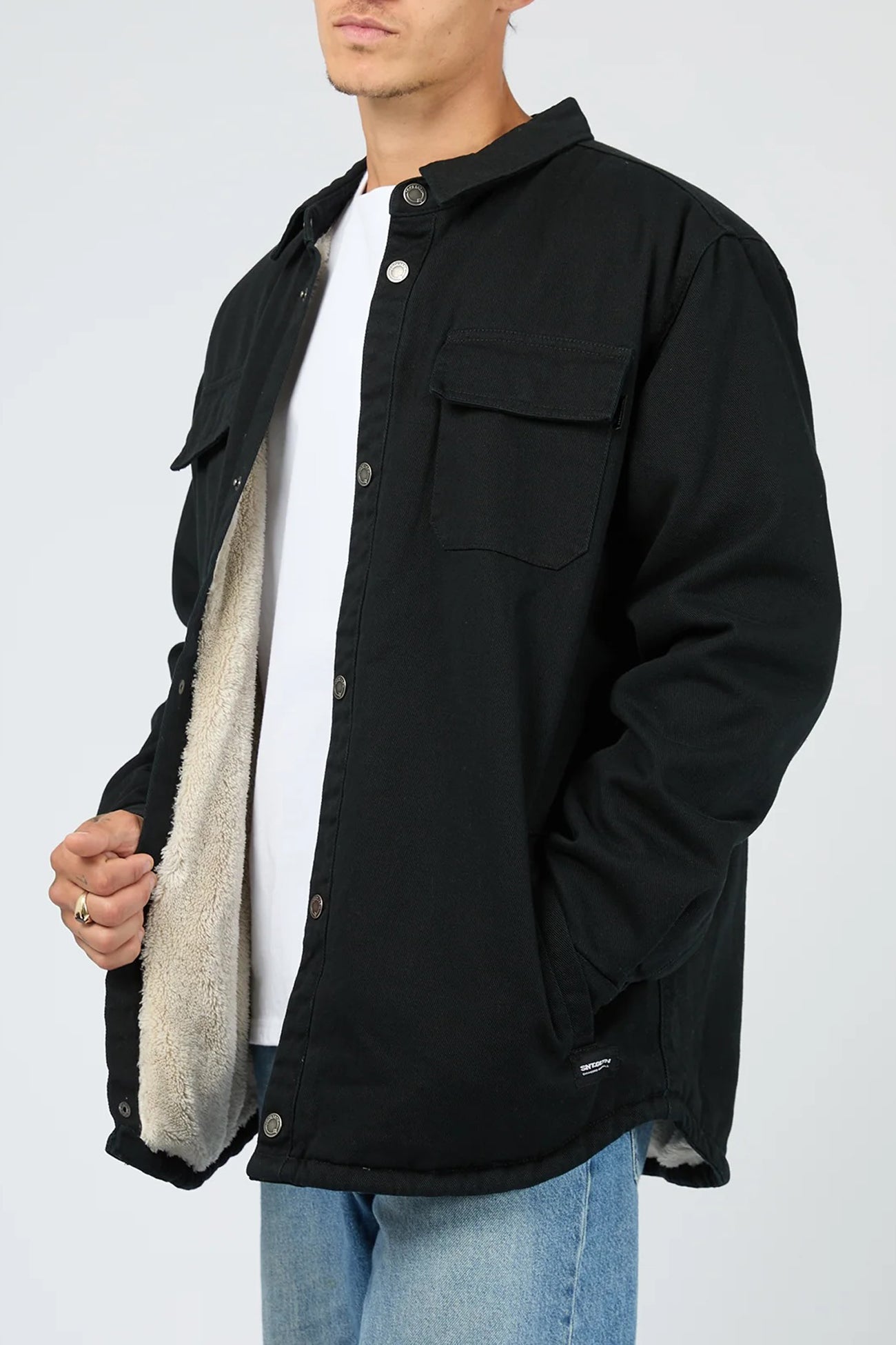 Riot Sherpa Shacket Black