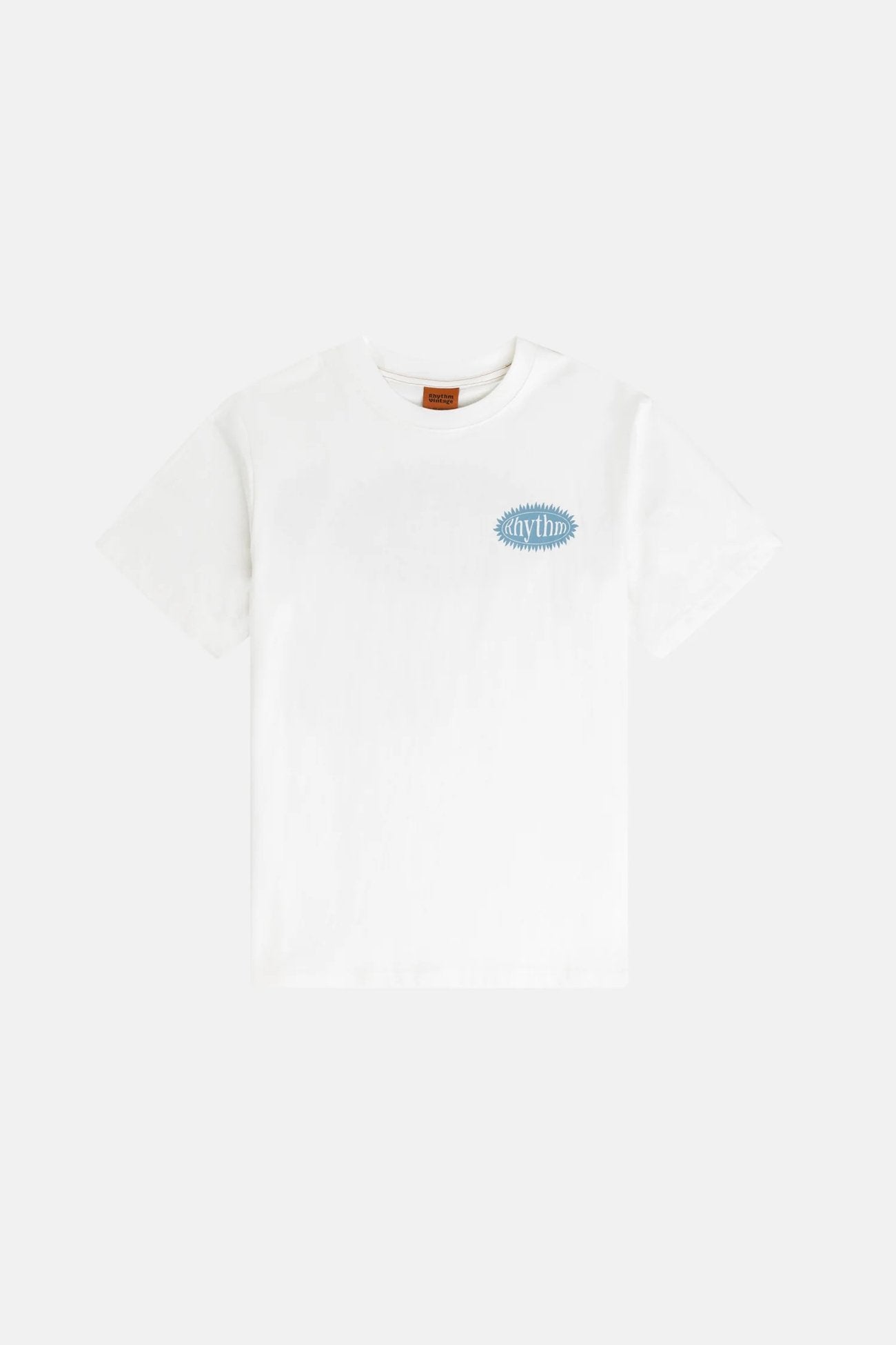 Ritmo Printed Vintage Short Sleeve T-Shirt Vintage White