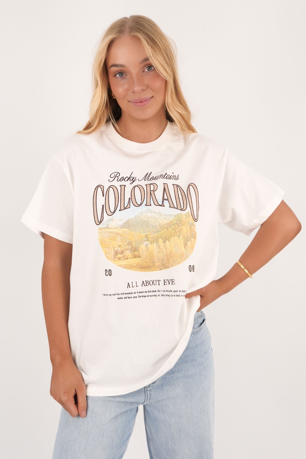 Rocky Mountains Relaxed Tee Vintage White
