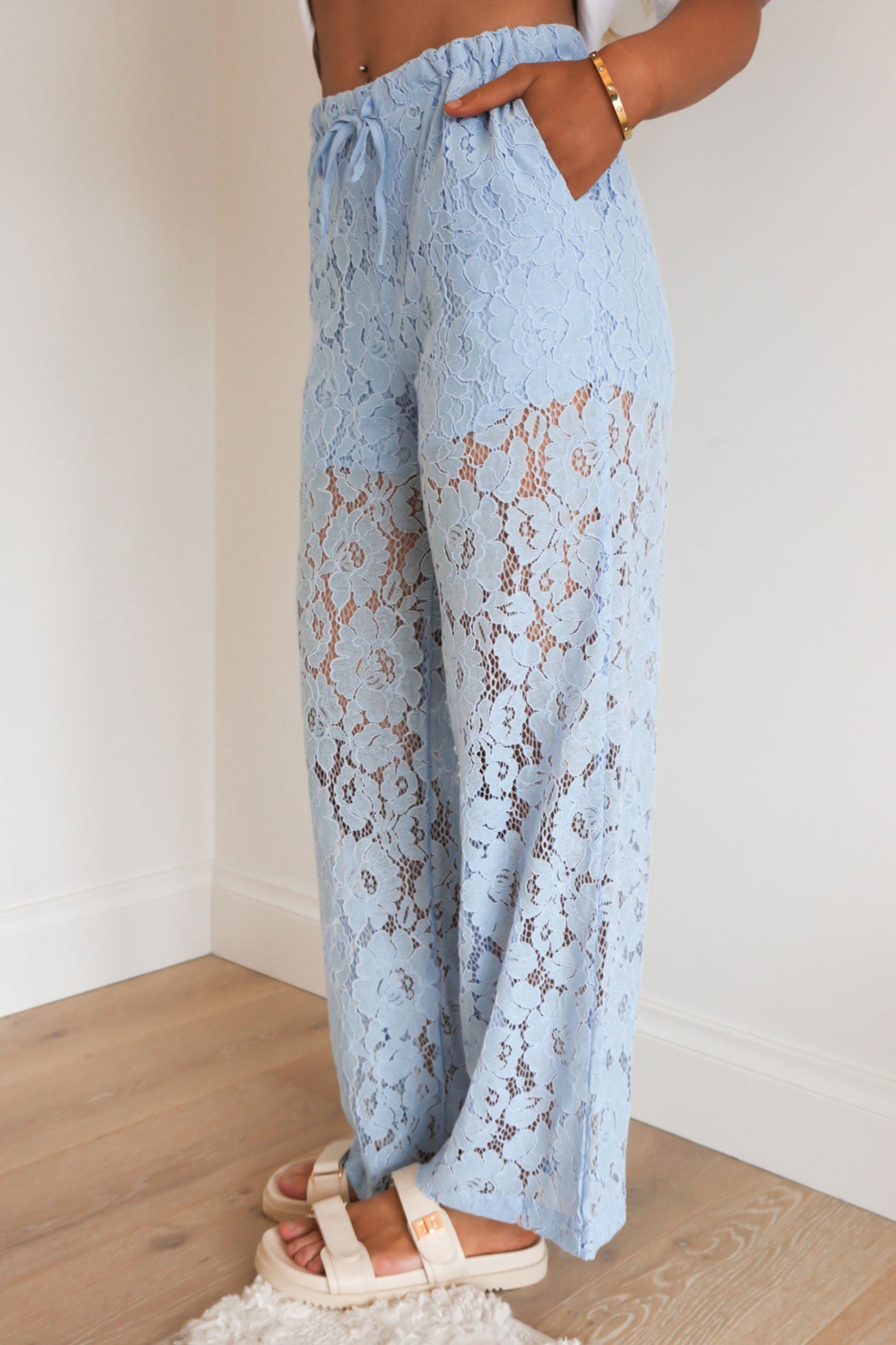 Romeo Lace Pant Blue