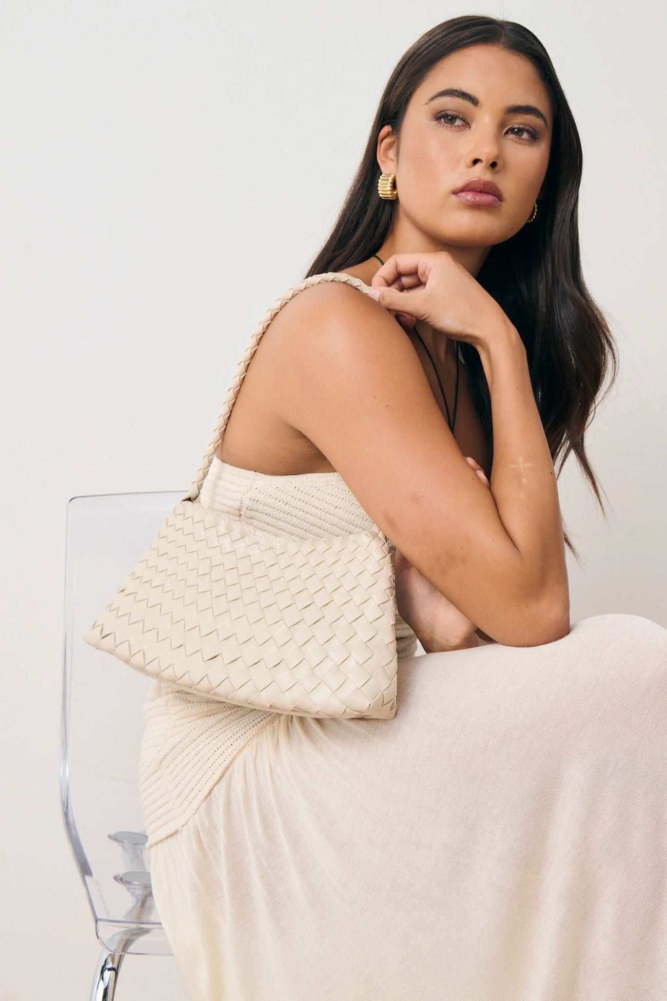 Roselle Woven Bag Ivory