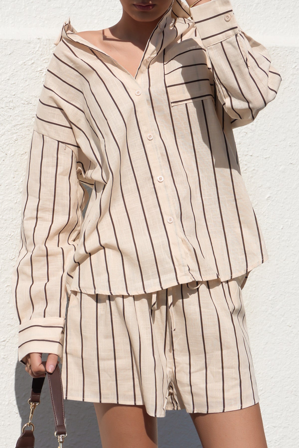 Rossa Set Beige Stripe