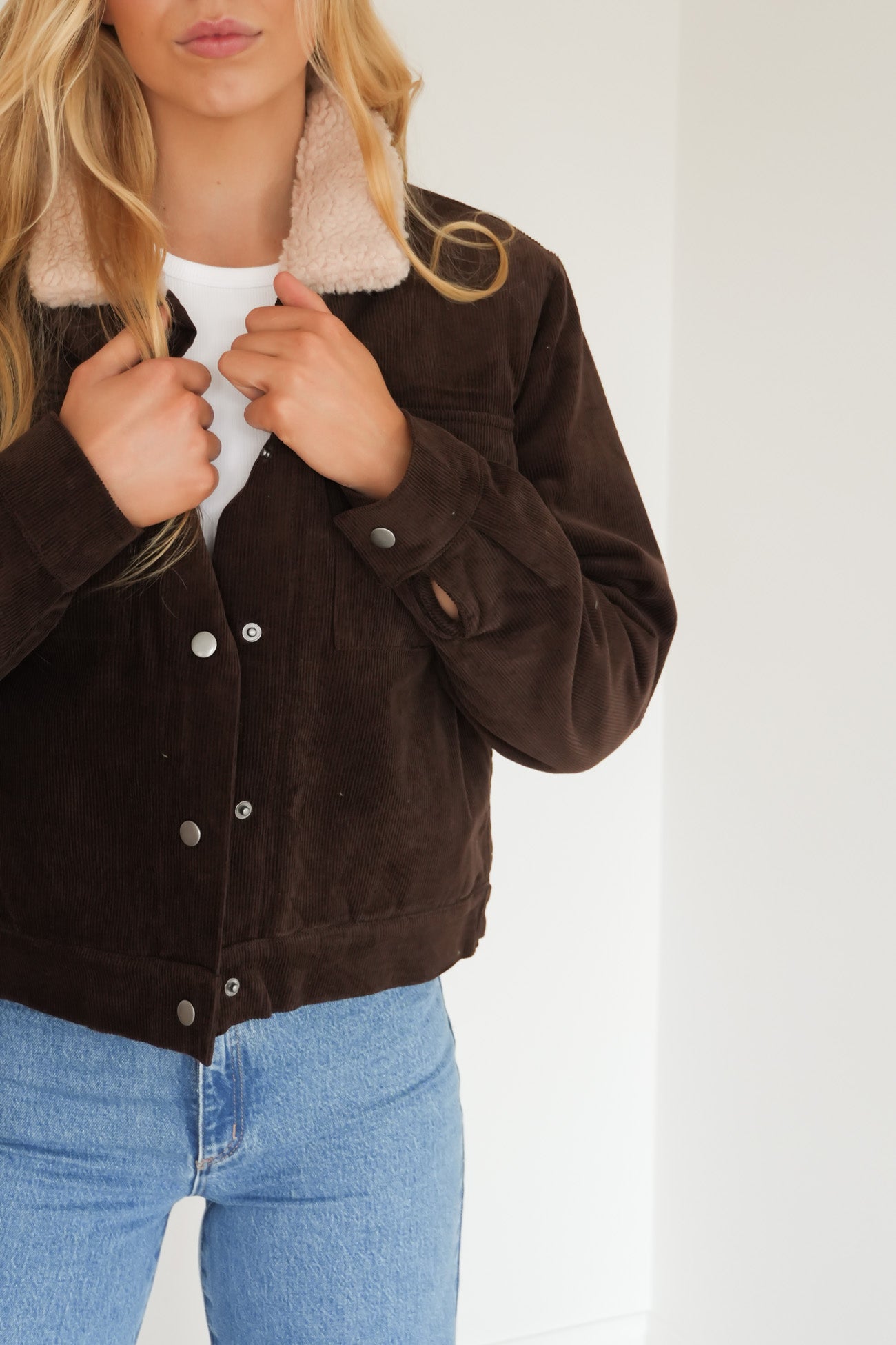 Roy Cord Sherpa Jacket Nutmeg