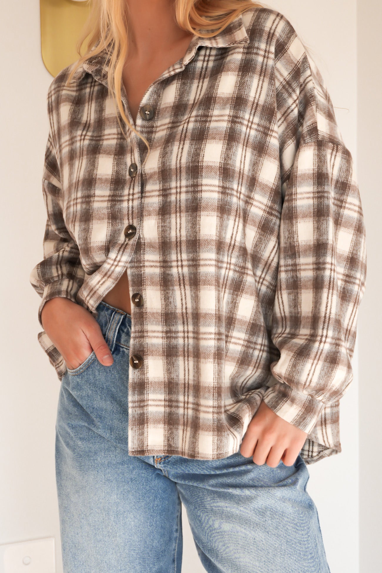 Rumi Shirt Brown Check