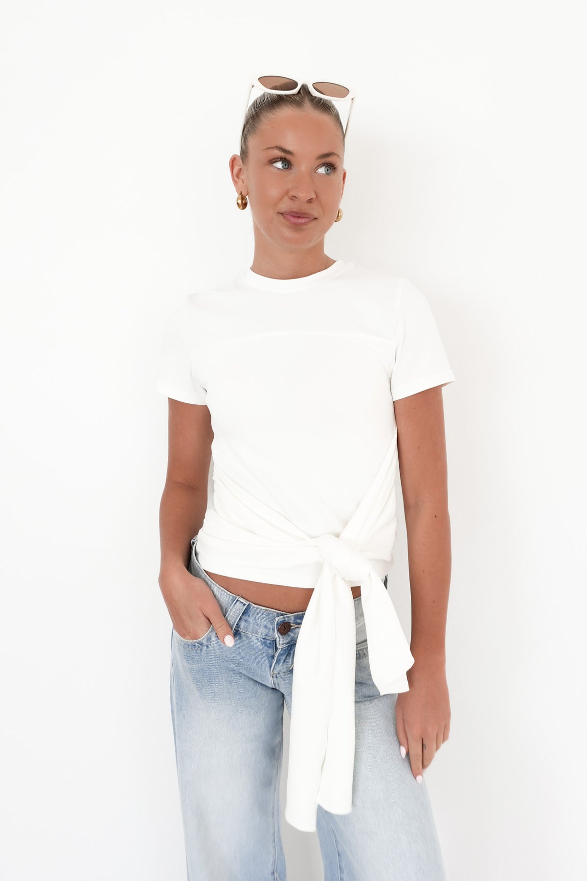 Rumi Tie Tee White