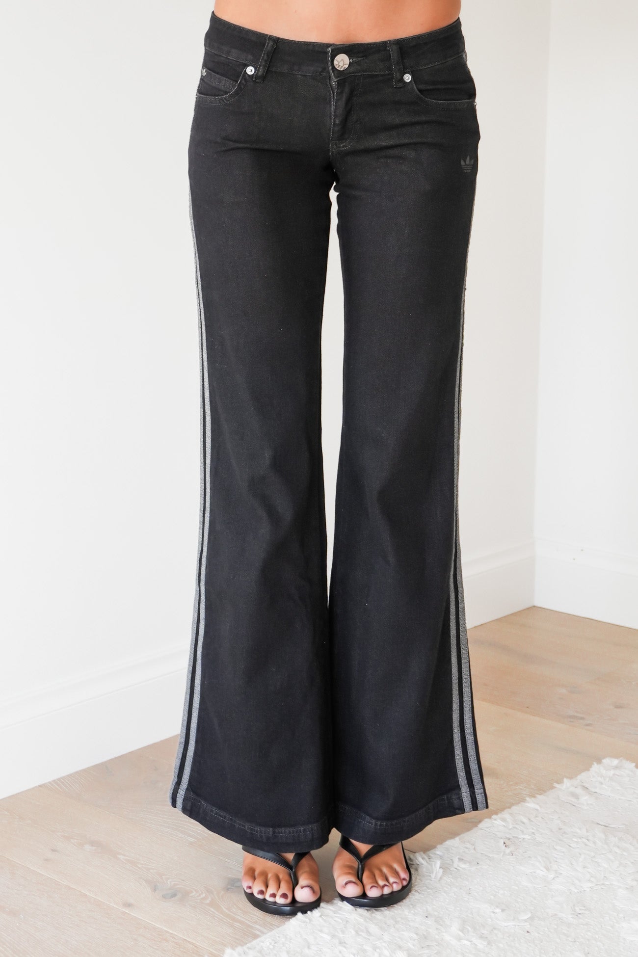 SST Low Rise Flared Leg Denim Pant True Black