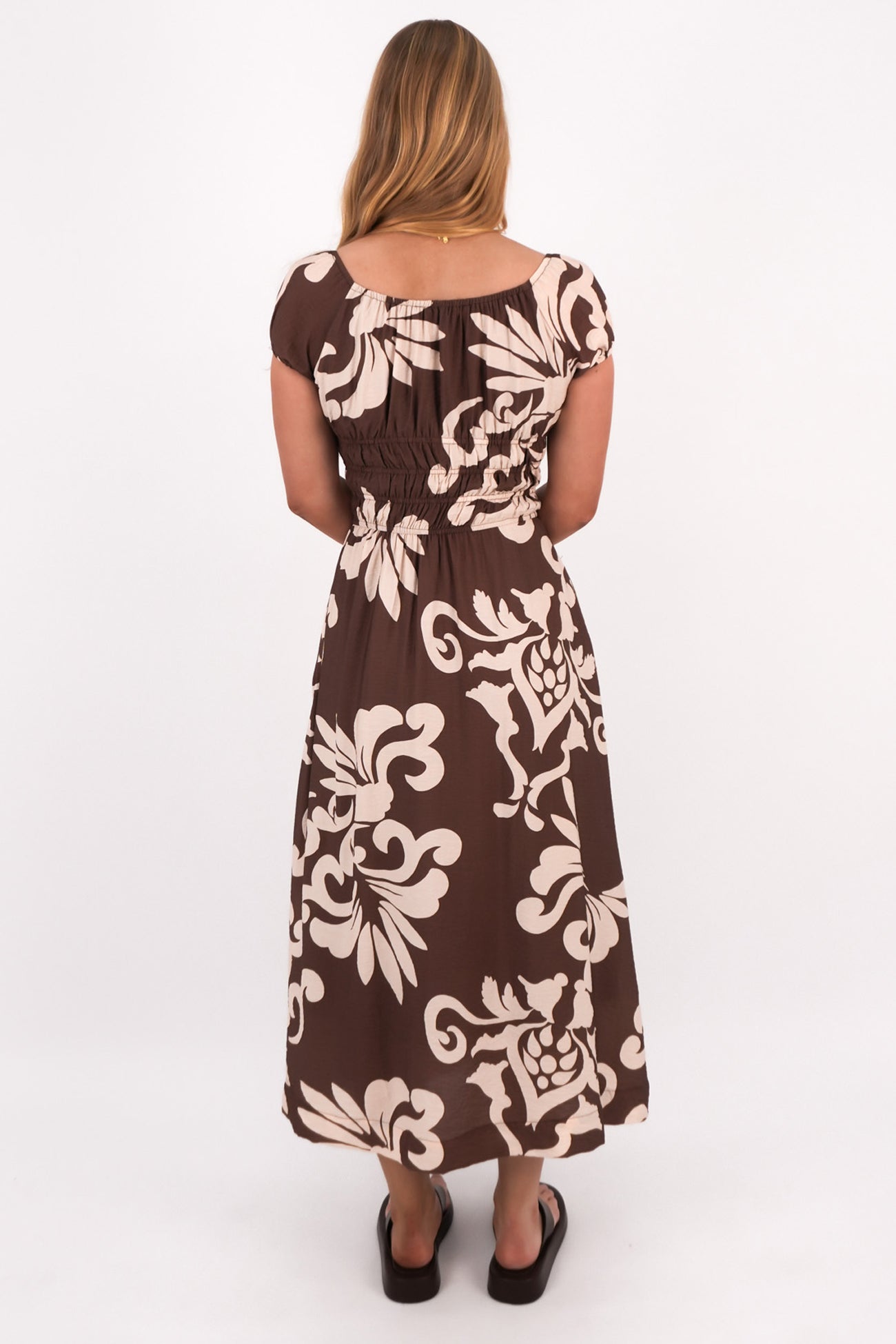 Wynn Midi Dress Chocolate
