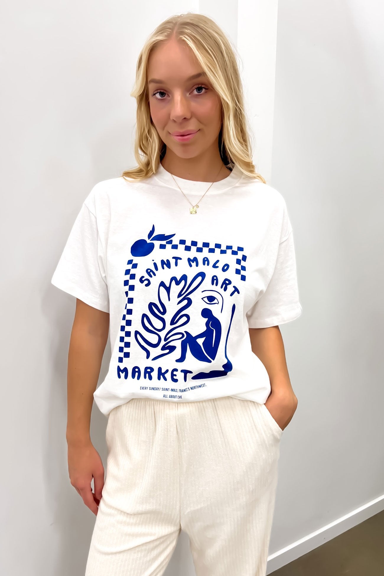 Saint Malo Oversized Tee Vintage White