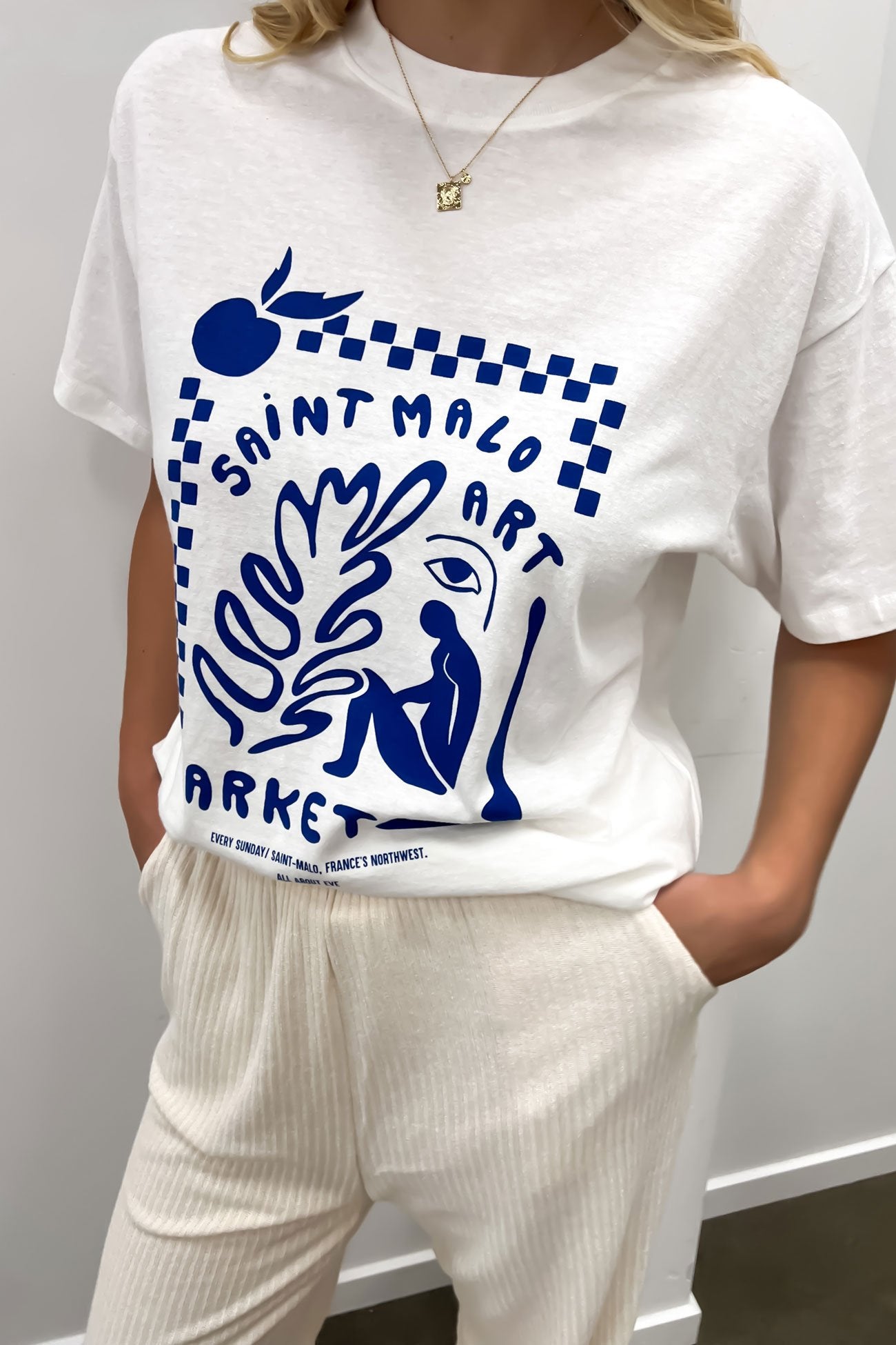 Saint Malo Oversized Tee Vintage White