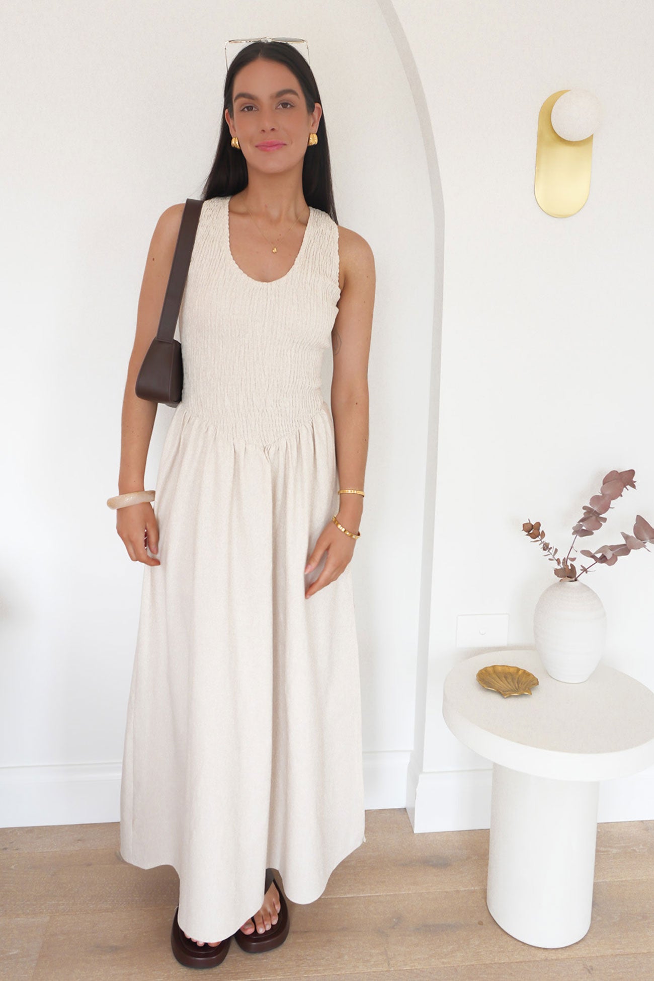Salome Maxi Dress Beige