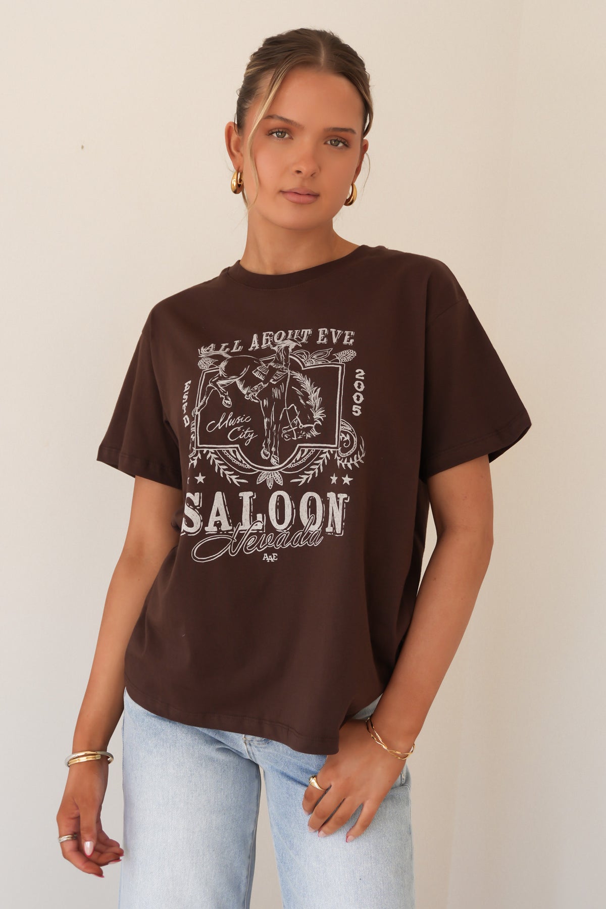 Saloon Relaxed Tee Brown
