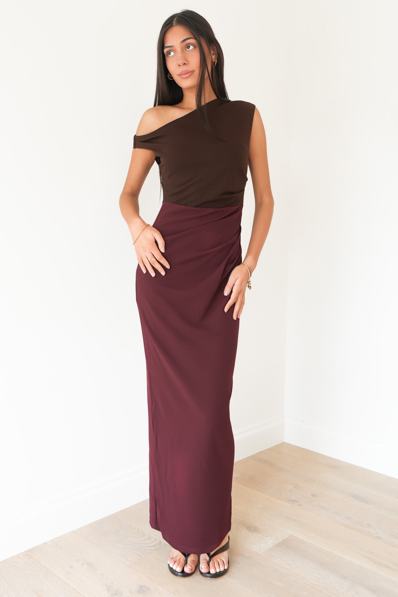 Samiya Maxi Dress Chocolate Wine