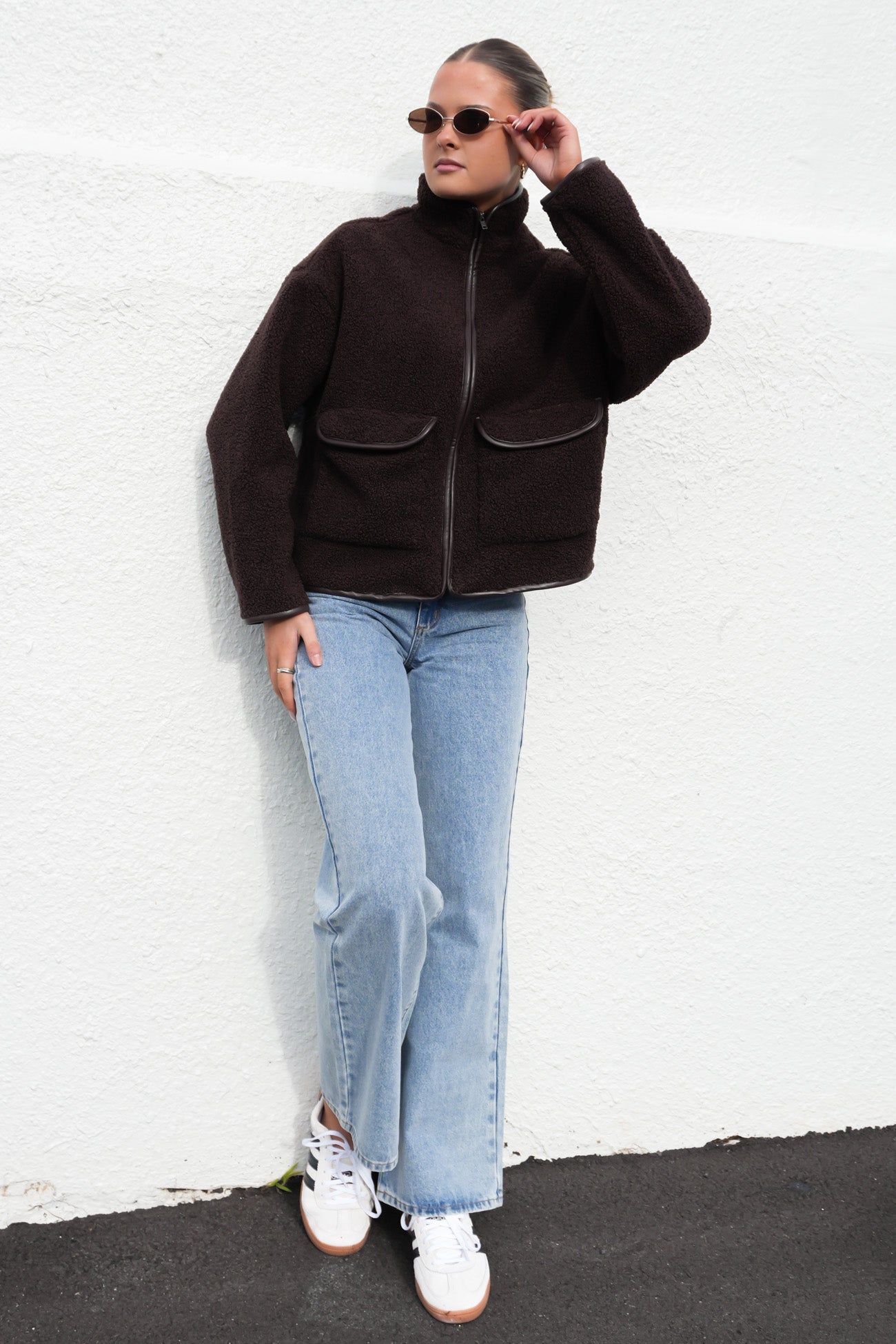 Sandy Sherpa Jacket Chocolate