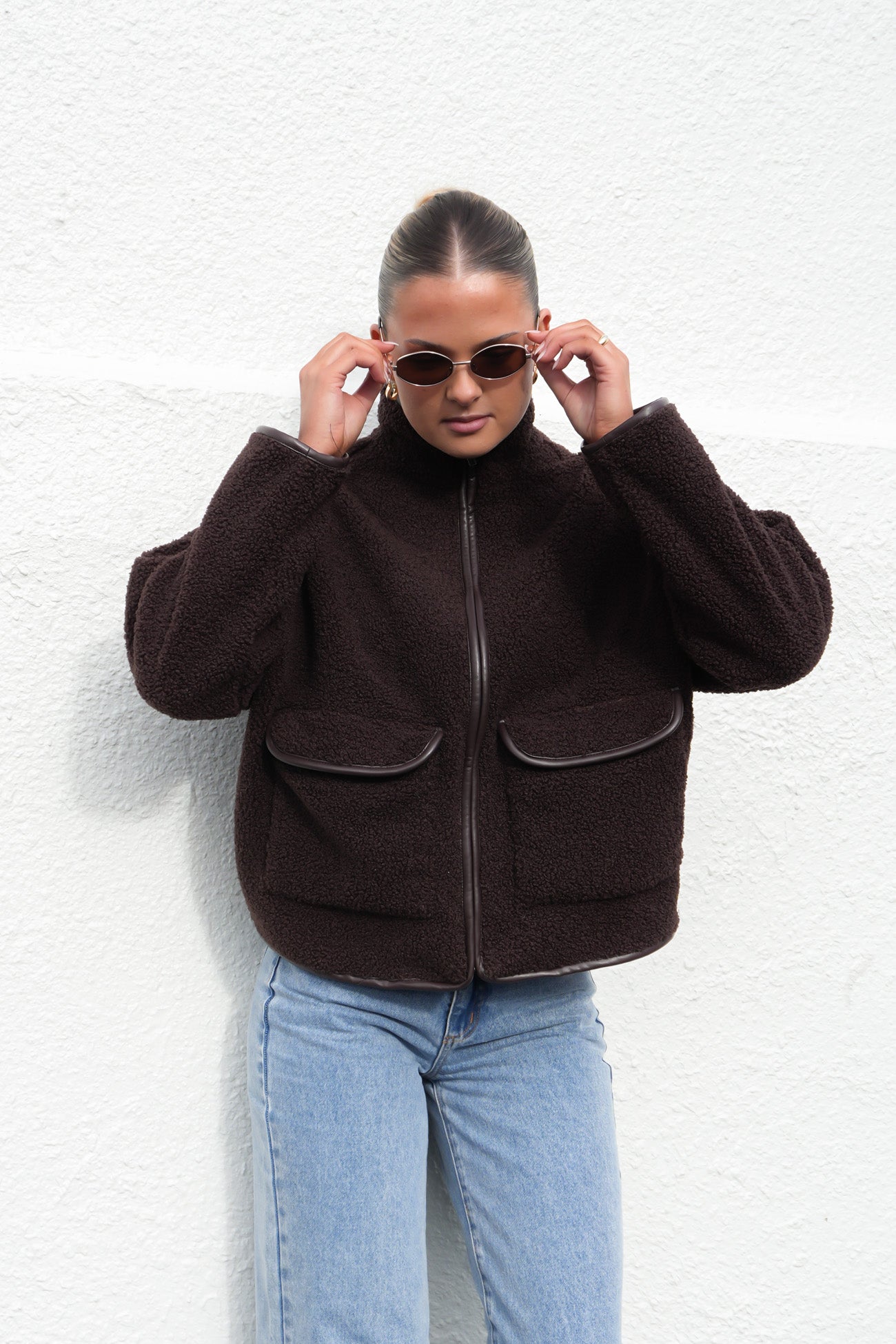 Sandy Sherpa Jacket Chocolate